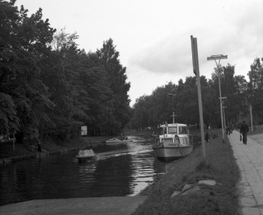 Giżycko. Przed mostem kolejowym. rok 1979